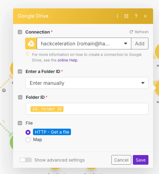 Upload Debit Invoice to Google Drive