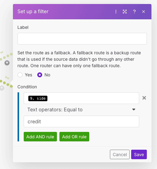 Filter for Debit Transactions When Folde