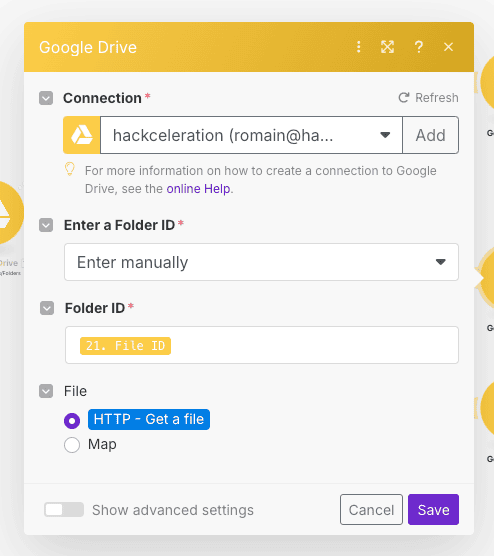 Search for Existing Debit Folder