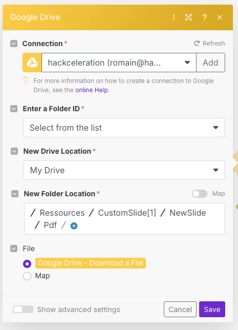 Set Up the Download a File Module