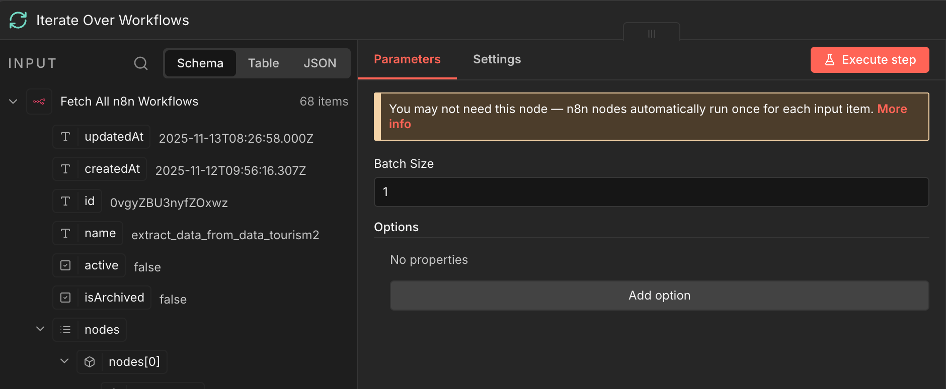 Récupérer tous les workflows de votre in