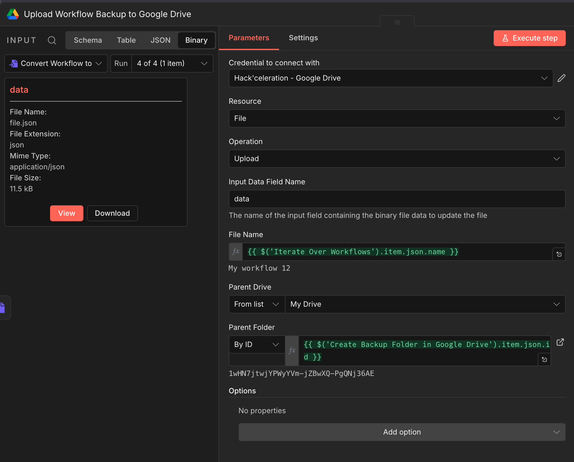 Convertir Cada Workflow a Archivo JSON