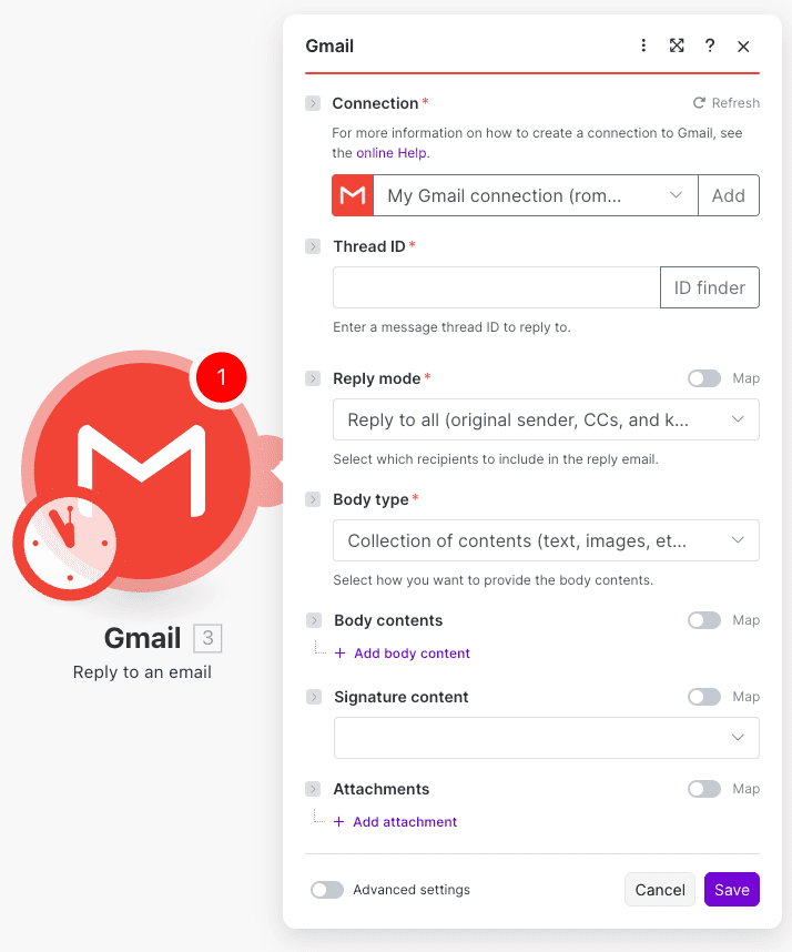 Reply to an email