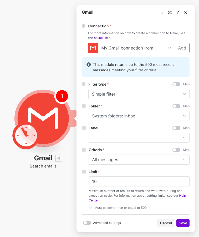 Search emails