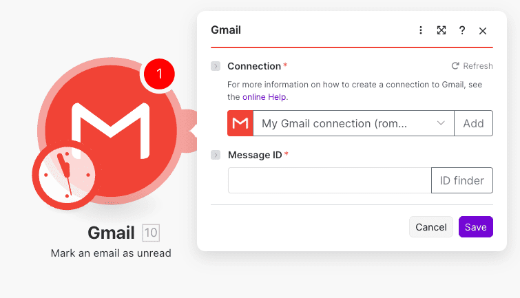 Mark an email as unread