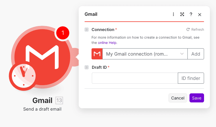 Send a draft email