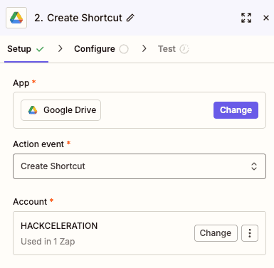 Create Shortcut