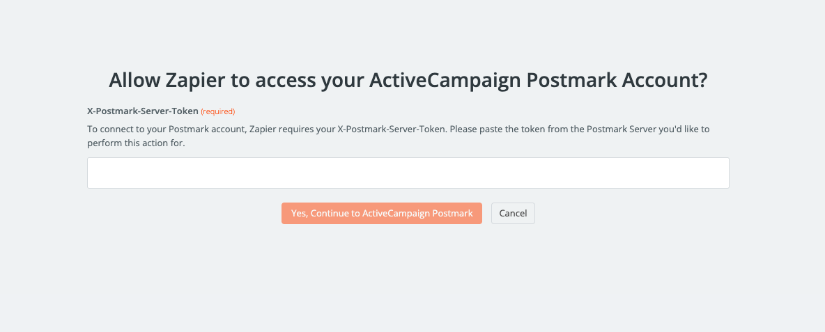 Postmark credentials