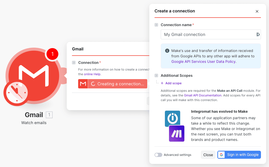Gmail credentials