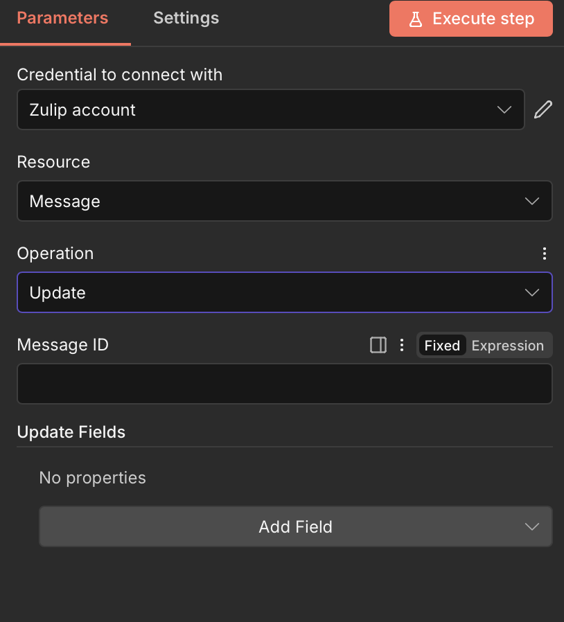 Update Message