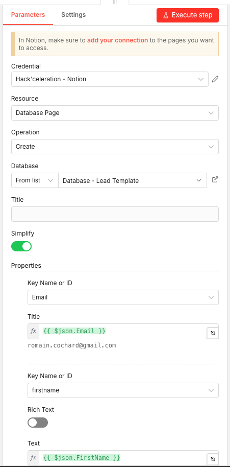 Lead Capture Form — Configure the Form Trigger