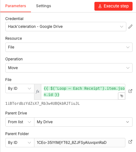 Enregistrer dans Google Sheets (Append Row)